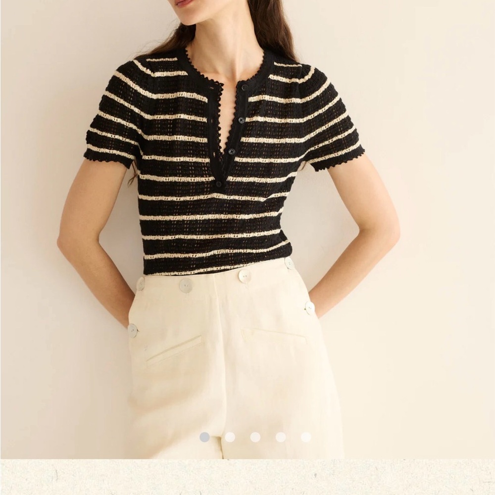 Doen Brandie Top IN NOIR ALLAIRE STRIPE